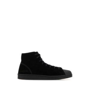 Y-3 High-Top Suede and Rubber Sneakers Men BLACK